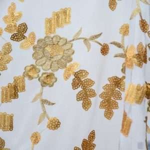 شيفون تطريز بإضافة حبات الترتر الصغيره