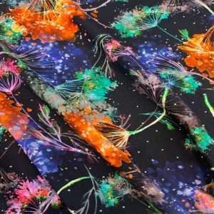 حرير مشجر مرصع بالكريستالات