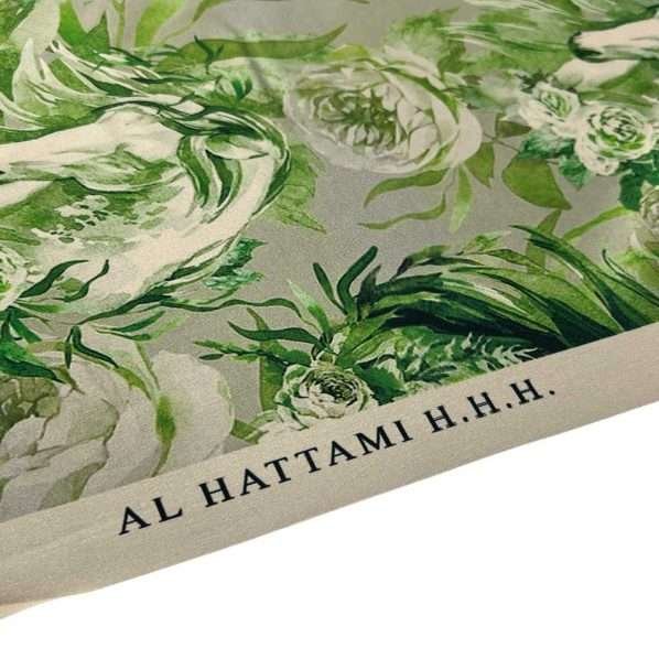 ⁦حرير أرماني رسمة الخيل⁩ - الصورة ⁦3⁩