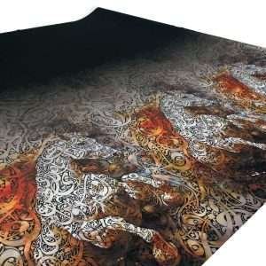 Alternative view of كريب ناعم بتصميم رسمة الخيل بطرف القماش