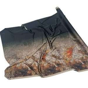 Alternative view of حرير أرماني بتصميم رسمة الخيل بطرف القماش