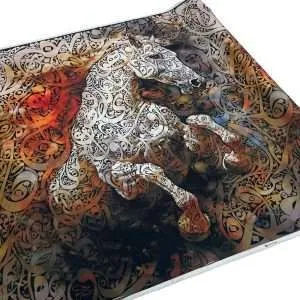 كريب ناعم بتصميم رسمة الخيل