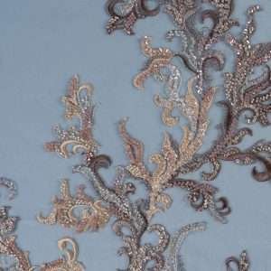 تل مطرز بإضافة الخرز والترتر