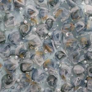 Alternative view of تل بالورد البارز واضافة الترتر واللؤلؤ