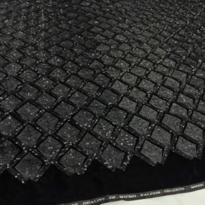 Alternative view of مخمل كوري أسود مطرز هندي