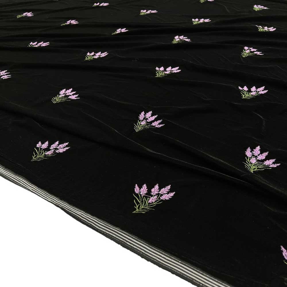 مخمل مطرز مستوحى من زهرة اللافندر مخمل مطرز مستوحى من زهرة اللافندر - الصورة 2