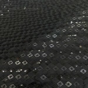 قماش كتان مطرز بالترتر