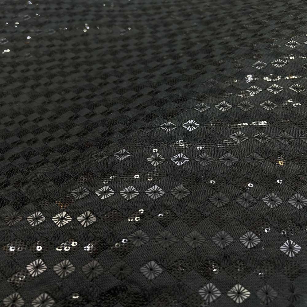 قماش كتان مطرز بحبات الترتر قماش كتان مطرز بالترتر