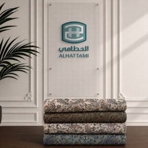 قماش كتان بنقوش بيزلي العصرية