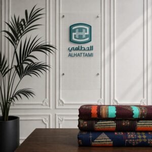 قماش كتان مشجر بنقوش عصرية