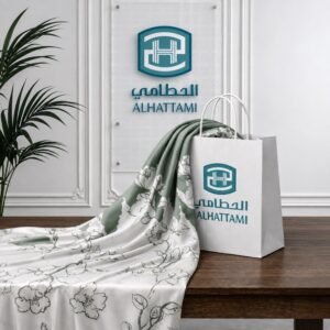 قماش كريب حرير مشجر استرتش بنسبة 4%