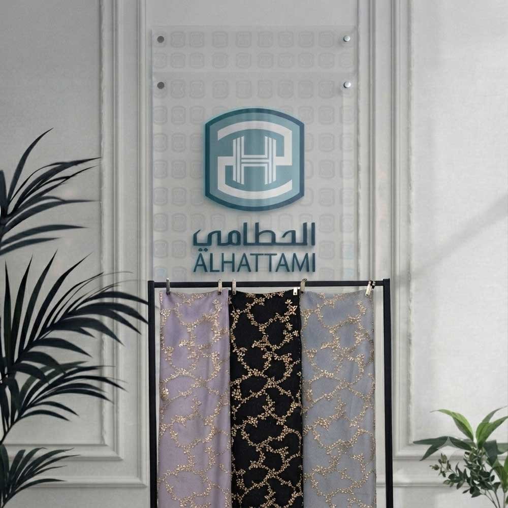 قماش الكتان الفاخر بتطريز ترتر متألق قماش كتان