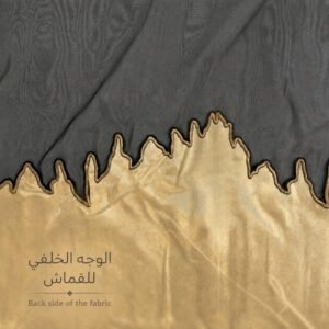 ⁦قماش أورقنزا أسود مع تداخل التفته الميكادو الفاخر⁩ - الصورة ⁦7⁩