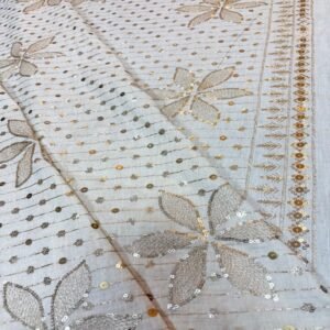 قماش كتان مطرز